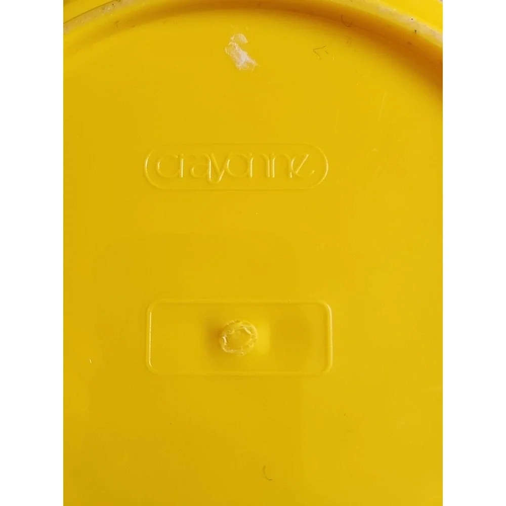Vintage 1970's Habitat Crayonne Plastic‎ Ice Bucket Storage Container Yellow